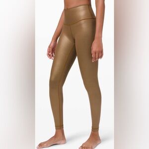 Lululemon Wunder Under High-Rise Tight *Foil 28" Matte Copper Foil Sz 4